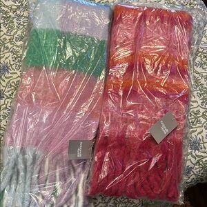 Kirklands Colorful Scarves Set - Pink, Green, Orange